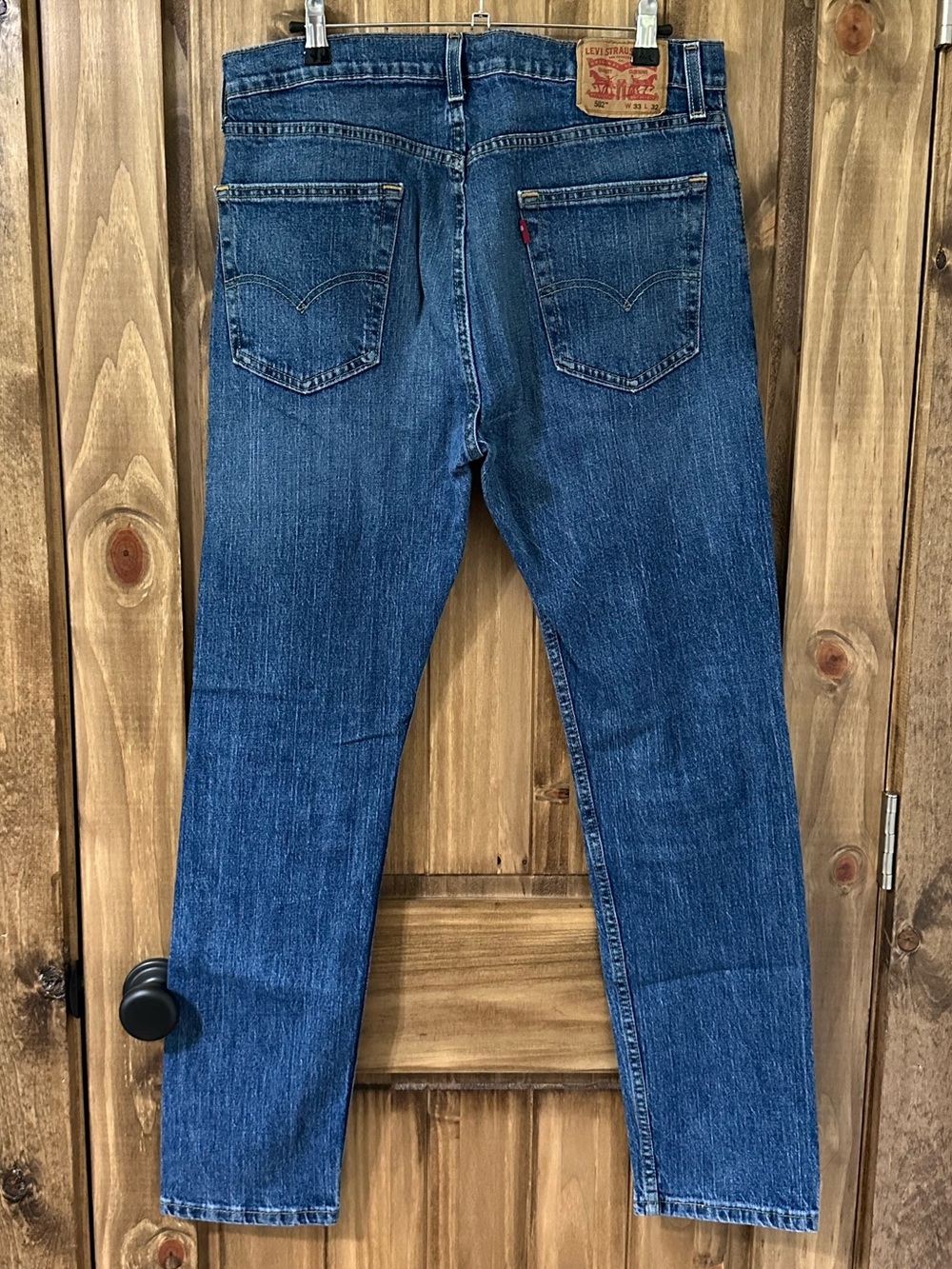 Levi's Men's 502 Regular Taper Medium Blue Jeans Size Regular Stretch size 33x32